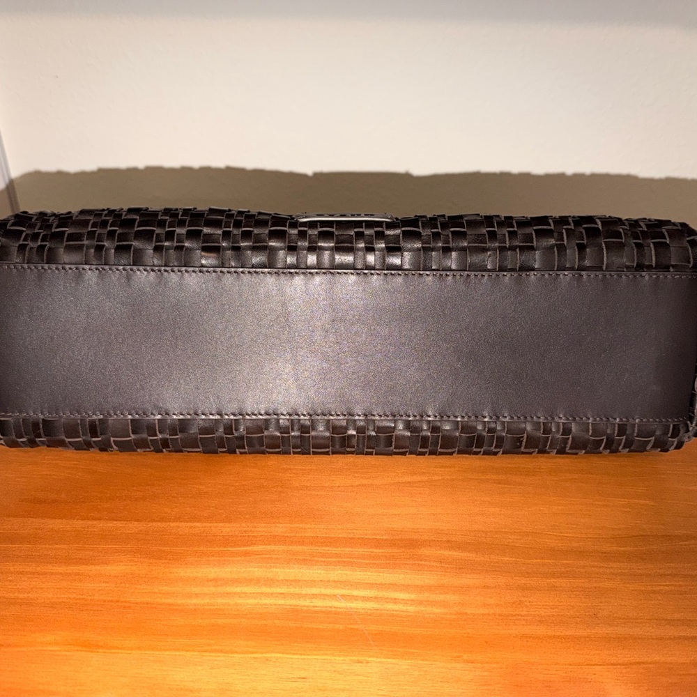 STAUD Brown Woven Leather Clutch Bag - Picture 10 of 12